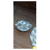 Set of Crystal Raindeer and Swan, Made of 32% Full Lead Crystal by Swarovski