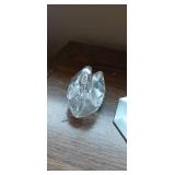 Set of Crystal Raindeer and Swan, Made of 32% Full Lead Crystal by Swarovski