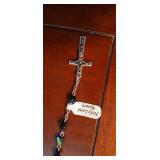 INRI Cross and Rosary Set