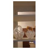 Set of Genuine Hand Cut Lead Crystal Baskets