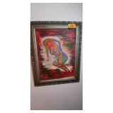 Framed Abstract Oil Painting of a Woman