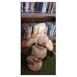 Vintage Marwal Ind Inc Chalkware Fisherman Sculpture 18" Tall