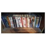 Bookshelf of Movie DVDs, Including Classic Movies