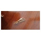 Swank Gold-Toned Tie Clip and “The American Academy of Neurological and Orthopedic Surgeons” Pins Set