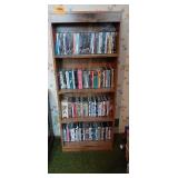 Wood Bookshelf of Classic Movie DVDs