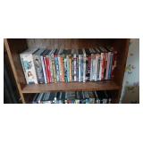 Wood Bookshelf of Classic Movie DVDs