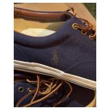 New Polo Ralph Lauren Navy and Brown Shoes Size 10.5