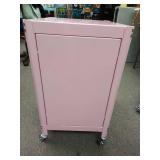 Pink Metal Rolling Storage Cabinet - Retail: $75