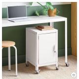 Blue Metal Filing Cabinet with Wheels - Retail: $75