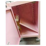 Pink Metal Rolling Storage Cabinet - Retail: $75