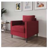 Modern Red Linen Accent Chair C373CR - Retail: $299