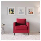 Modern Red Linen Accent Chair C373CR - Retail: $299