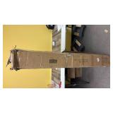 Garvee 65 in TV Stand Console Table with Sliding Barn Doors Adjustable - Retail: $230