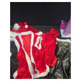 Liitrsh 6 Pcs Santa Claus Costume for Men Christmas Outfit Vest Tops Santa Hat Pant Gloves Belt Shoe Covers for Cosplay (Small) Retail: $46