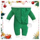 Hifot My First Christmas Baby Girl Boy Romper Newborn Clothes Long Sleeve Jumpsuit + Hat Infant Outfits Set - Retail: $13
