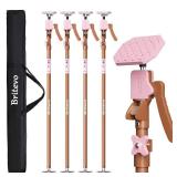 Britevo 4PK Adjustable Telescopic Support Pole - Cabinet Jack, Heavy Duty Third Hand Support System, Support Road, Drywall Lift, Dust Barrier & Cargo Bar, 54-115", Holds 154lbs - Retail: $80