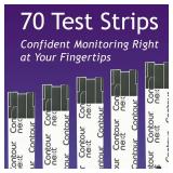 Ascensia Contour Next Blood Glucose Test Strips for Diabetes 70 Count (1 Pack) - Accurate, No Coding, Second-Chance Sampling, Compatible with All Contour Next Meters for Easy Blood Sugar Testing - Ret