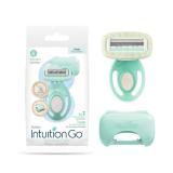 Schick Intuition Go Disposable Razor for Sensitive Skin, 1ct, Razors Sensitive Skin, Womens Disposable Razors with Organic Aloe, Travel Razor | Stocking Stuffer - Retail: $6