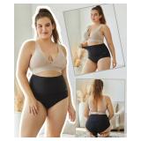 FINETOO Seamless Underwear for Women High Waisted Tummy Control Panties No Show Nylon Womens Briefs 4 Pack S-XXXL - Retail: $25