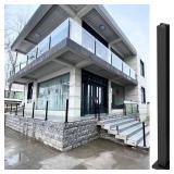 Tagifet Black Glass Railing Post,304 Stainless Steel Glass Railing Post: Sturdy and Durable, Suitable for Balustrade,Stairs, Deck,Balcony and Pool (Mid Post, 39.3 inch / 100 cm) Retail- $96 .