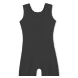 Nymphperi Girl Leotard Gymnastics Size 6-7 Years Old Solid Black Seamless Biketards with Shorts Fitted Jazz Activewear for USA Kids Daily Wear - Retail: $10