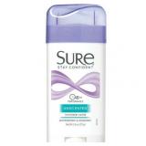 Sure Solid Anti-Perspirant Deodorant Stick  Unscented  Women  2.6 oz