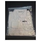 siliteelon Womens Classic-Fit Dress Shirts Long Sleeve Button Down Wrinkle-Free Stretch Solid Casual Work Office Blouse Top White Large - Retail: $19