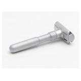 MERKUR FUTUR 700 Adjustable Double Edge Safety Razor - Matte Chrome, Adjustable Razor With Dial, Made in Germany, Plastic-Free, Snap-On Cap Design, Straight Bar