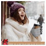 Clothclose Thicken Winter Gloves Women Knit Wool Warm Gloves for Women Touchscreen Thermal Gloves Fleece lined Elastic Women