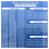 4PCS Washer Suspension Rods Upgraded NTW4605EW0 NTW4516FW1 NTW4516FW2 WTW4800BQ0 RTW4641BQ1 RTW4516FW1 Fit for Maytag Whirlpool Amana MVWC200BW1 WTW4616FW2 RTW4641BQ0 NTW4516FW3 WTW4800BQ1 WET4027HW0 