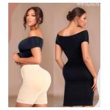 POP CLOSETS Women Butt Lifter Padded Lace Shapewear Thicker Butt Enhancer Control Panties Seamless Fake Buttock Underwear, Black, Large - Retail: $46