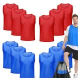Antoyo Soccer Pinnies Youth with Numbers Scrimmage Team Pinnies Practice Vests Pinnies Jerseys for Basketball Soccer Football Bibs for Youth Adult - Retail: $25