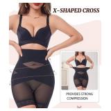 Dulchany Shapewear Tummy Control for Women Body Shaper Shorts High Waisted Butt Lifting Panties Girdle Underwear Black Large  - Retail: $16