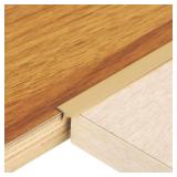 uxcell 3Pcs 2.9ft x 0.39\t Molding Floor Transition Strips, Aluminium Alloy Vinyl Flooring Gap Trim for Joining Laminate Planks Tiles Floor Gaps, Gold - Retail: $27