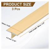 uxcell 3Pcs 2.9ft x 0.39\t Molding Floor Transition Strips, Aluminium Alloy Vinyl Flooring Gap Trim for Joining Laminate Planks Tiles Floor Gaps, Gold - Retail: $27