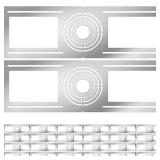 New Construction Mounting Plate, 24PC, 2-3-3.75-4-5-6 Inch, LED Recessed Lighting Housing Plate for New Construction and Remodeling, Shallow Recessed Led Lighting Plate, Rough-in Wafer Light Bracket -