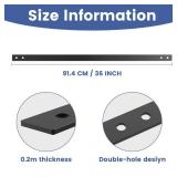 EEURAO 51 Pack Deck Balusters 36"X1", Flat Straight Porch Railing Kit with Screws, Heavy Duty Black Metal Decking Railings for Wood and Composite Deck for Indoor Outdoor Stairs Patio Porch - Retail: $