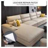 BSZHTECH Leather Repair Tape, Self-Adhesive Leather Repair Patch for Couch Furniture Sofas Car Seats, Advanced PU Vinyl Leather Repair Kit(Brown, 23.6X79 inch) - Retail: $44