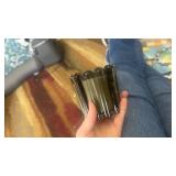 Green Glass Scalloped Candle Holder