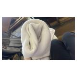 Twin/Twin XL White Plush Blanket