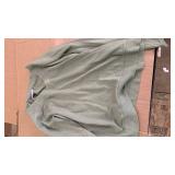 Green V-Neck Cotton Sweatshirt