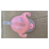 Munchkin Click Lock Pink Straw Trainer Cup 7oz