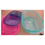 3 piece lunch take a long container set.