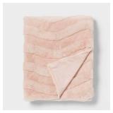 Pillowfort Pink Plush Throw Blanket