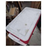 Coleman Red and White Cooler