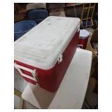 Coleman Red and White Cooler