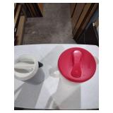 Tupperware Beverage Pitcher Set - Gray and Pink