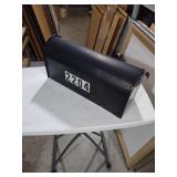 Black Steel Rural Post Mailbox with Number 2204