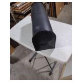 Black Steel Rural Post Mailbox with Number 2204