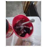 Folgers Coffee Container with Hardware Parts